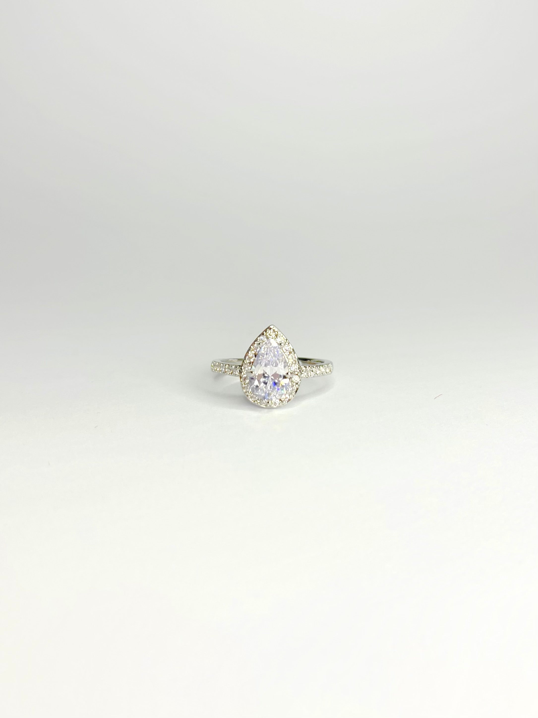 Pear Cut Halo Ring