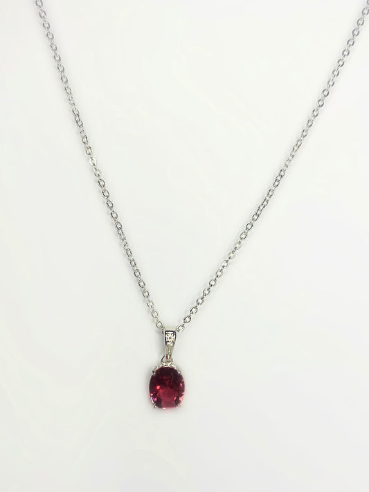 Oval Ruby Solitaire