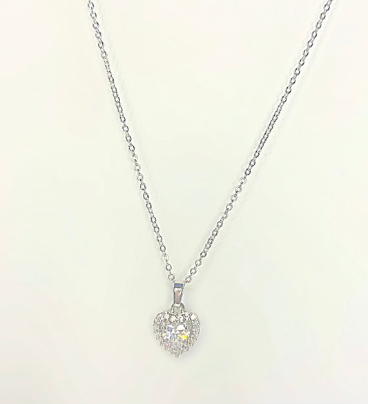 Cubic Heart Shaped Necklace