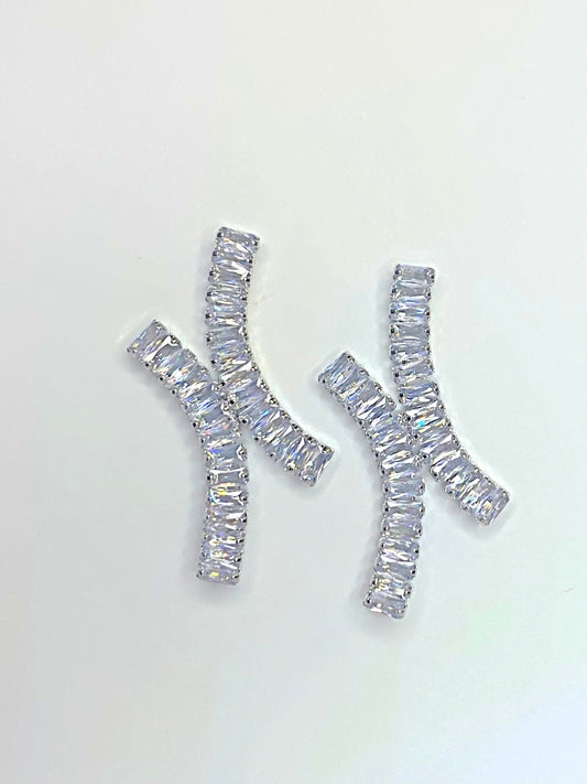 Crystal Cross Earrings