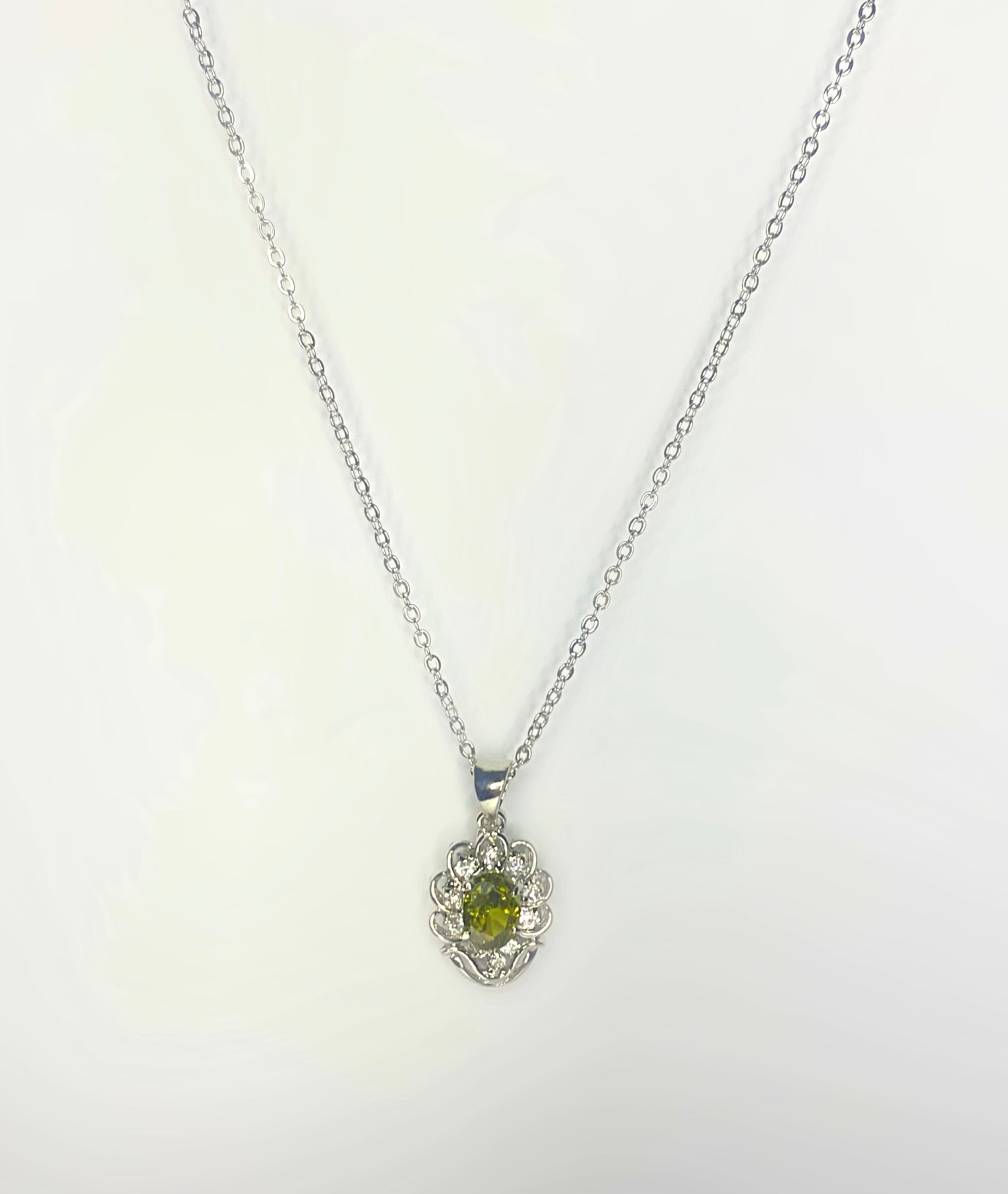 Green Peridot Necklace