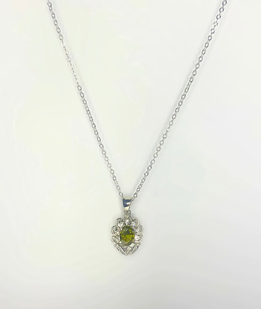 Green Peridot Necklace