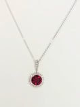 Load image into Gallery viewer, Ruby Halo Necklace
